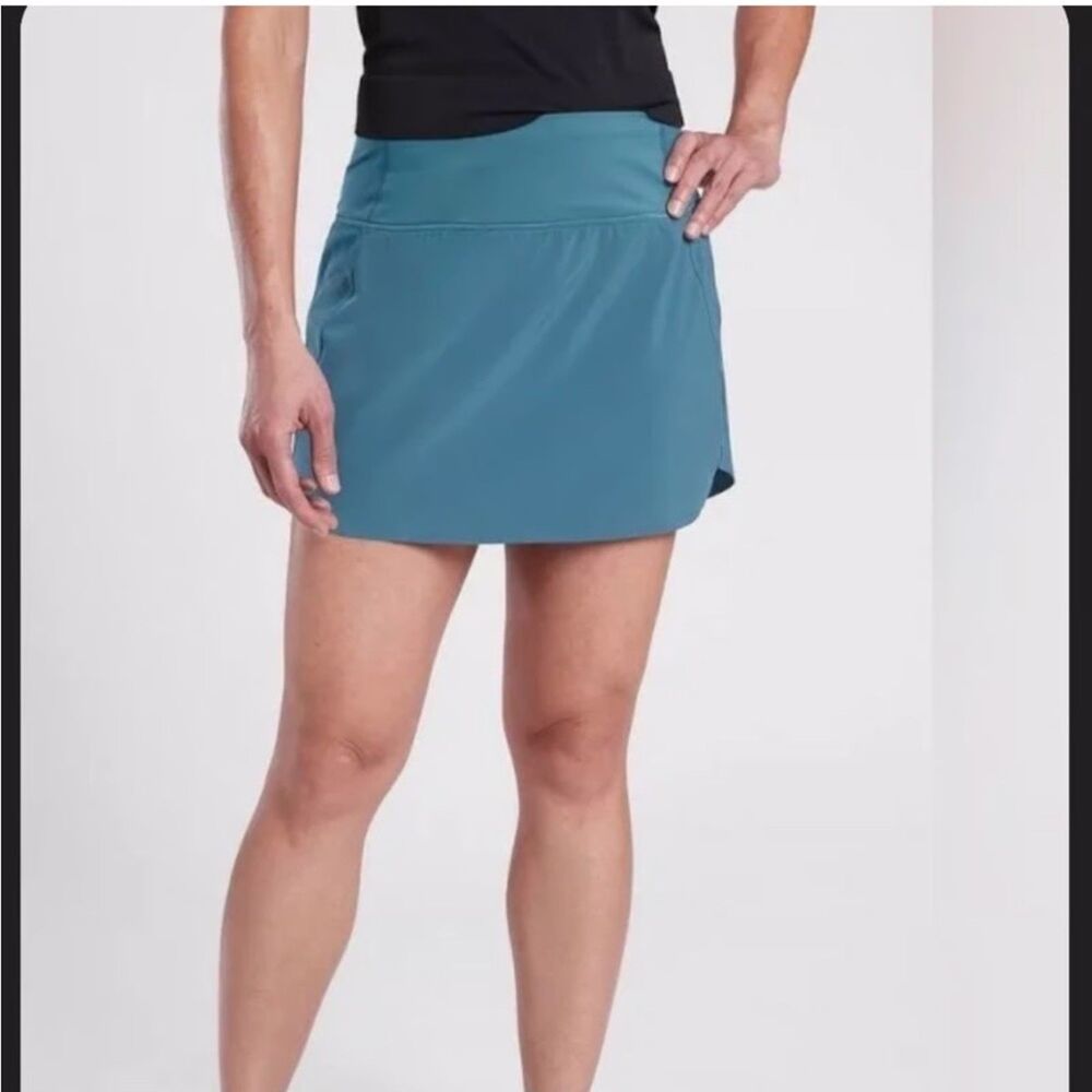 Athleta Run With it Skort Size 1X Teal Tennis Skirt Golf‎ Pickleball Athletic